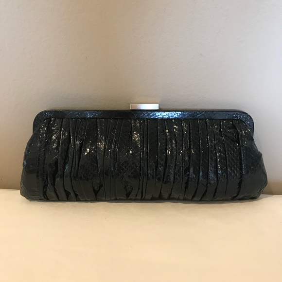 Black Snakeskin Clutch / Handbag - Picture 4 of 4